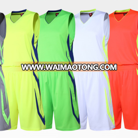 latest basketball jersey design wholesale 2016 China supplier custom material sports uniforms